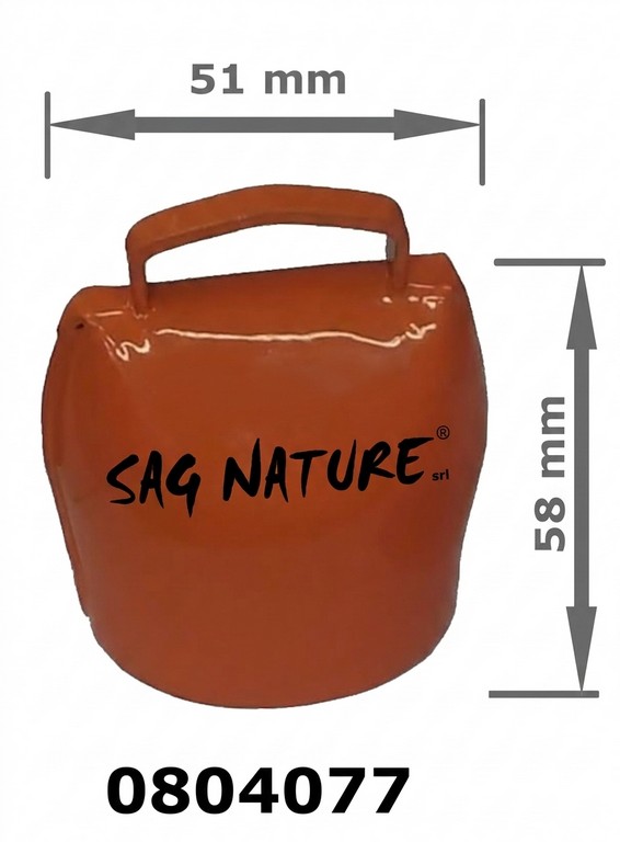 0804077 - CAMPANA ORANGE 03 IN BLISTER - ALTEZZA CM 5,8 LARGHEZZA CM 5,1 - SAG NATURE