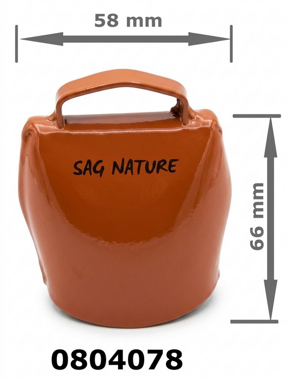 0804079 - CAMPANA ORANGE 05 IN BLISTER - ALTEZZA CM 7,9 LARGHEZZA CM 6,7 - SAG NATURE