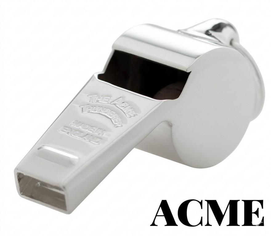 0805017 - FISCHIETTO ACME  IN OTTONE PLACCATO ARGENTO - TONO MEDIO PROFONDO  - MODEL 58.5