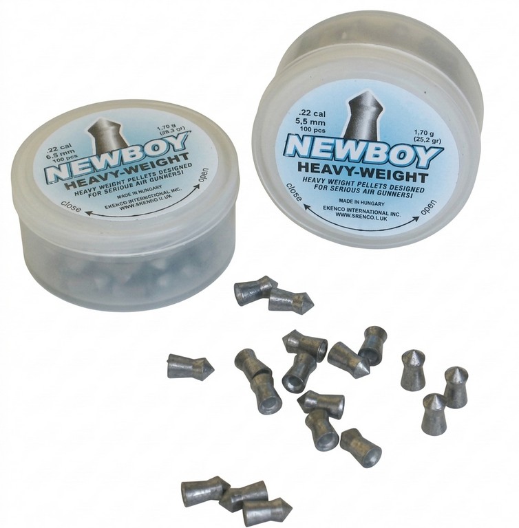 0806032 - PALLINO ARIA COMPRESSA 5.5 MM - 1.70 GR - NEWBOY (HEAVY-WEIGHT) - 150 PZ - SKENCO