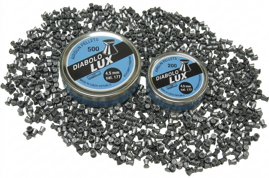 0806183 - PALLINO ARIA COMPRESSA 4,5 MM - 0,57 GR - TESTA PIATTA - DIABOLO LUX - 500 PZ - KOVOHUTE