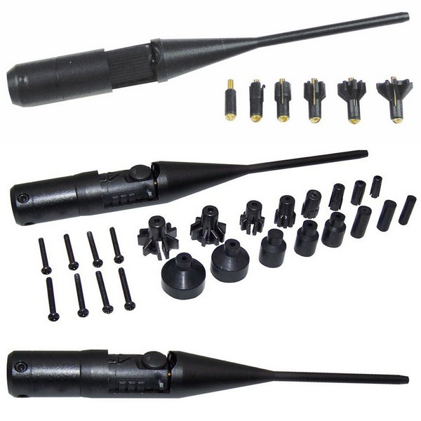 0806285 - COLLIMATORE LASER UNIVERSALE CON 5 ADATTATORI PER CARABINA - 1 CACCIAVITE E 3 BATTERIE AG13