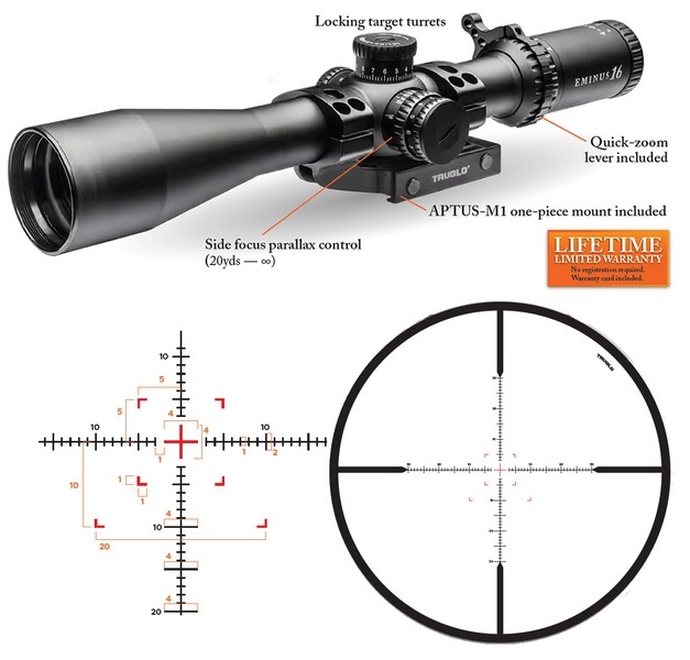 0806321 - OTTICA DA TIRO EMINUS TUBO DA 30MM IN ALLUMINIO 4-16X44 CON RETICOLO TACPLEX 1/4 DI MOA CON 11 LUMINOSITA' - TG8541TLR - TRUGLO - Non disponibile se vuoi prenotarla invia WhatsApp al +39 3286953793
<a href="https://api.whatsapp.com/send?phone=393286953793"><strong>WhatsApp3286953793Da cellulare</strong></a>