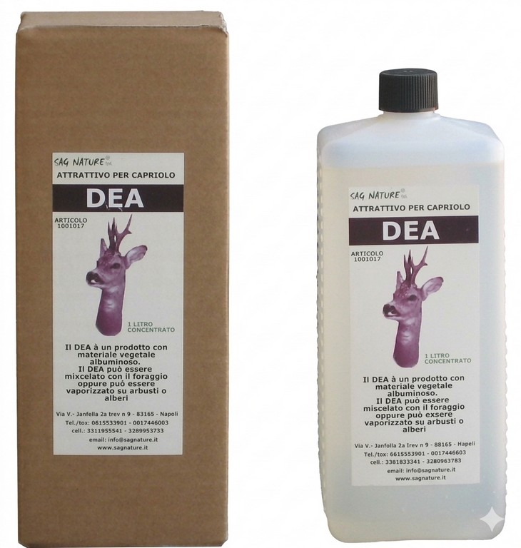 1001017 - ATTRATTIVO DEA PER CAPRIOLO - AGGIUNTA AL CIBO O A TRACCIA SUL TERRENO - 1 LITRO