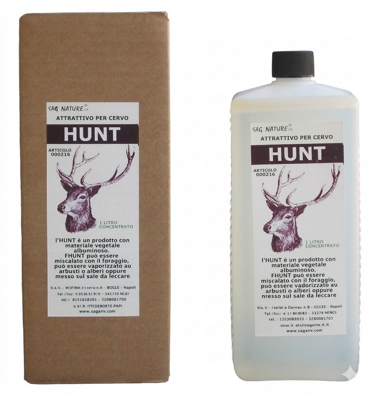 1001018 - ATTRATTIVO HUNT PER CERVO - AGGIUNTA AL CIBO O A TRACCIA SUL TERRENO - 1 LITRO
