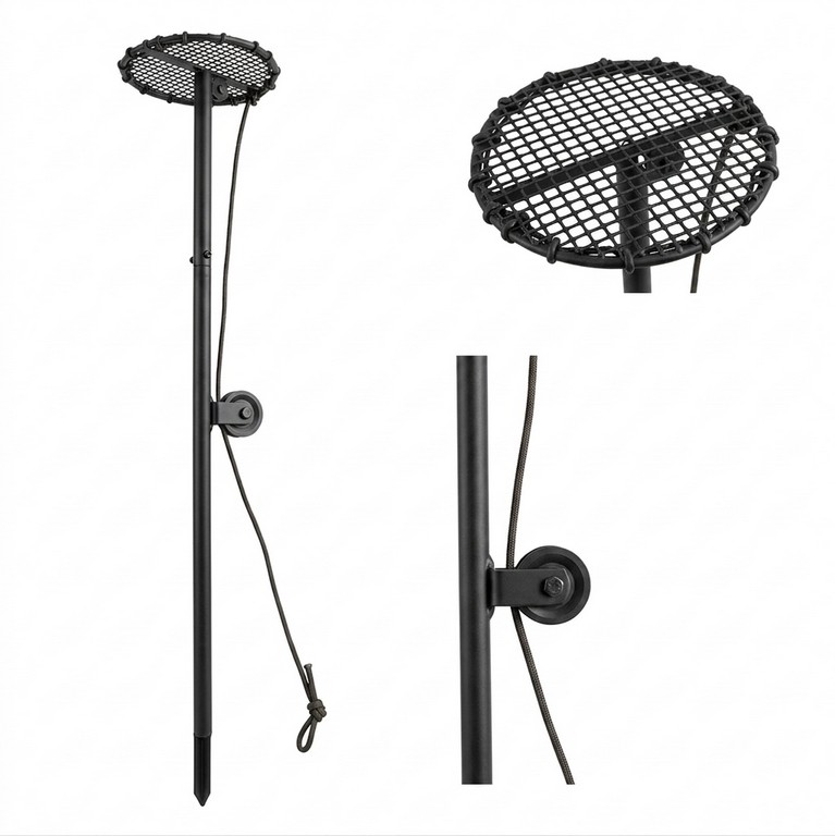 1002028 - RACCHETTA A RIBALTA PER PICCIONI - MATERIALE FERRO VERNICIATO A FUOCO - ALTEZZA 22 CM - COLOMBACCIO