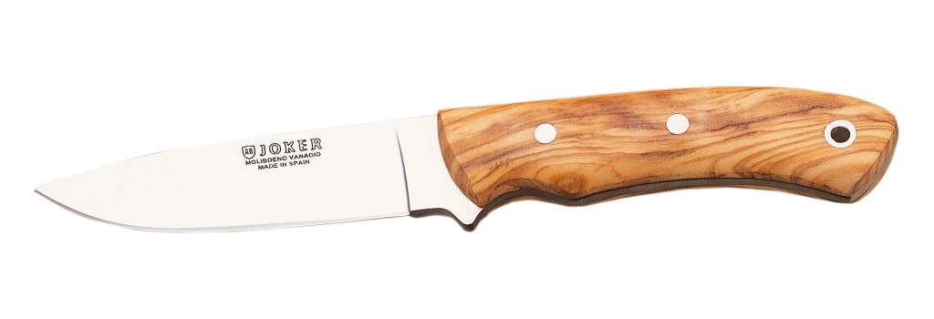 1201073 - COLTELLO BUSHCRAFT CON MANICO OLIVO LAMA 9,5 CM PESO 138 GR - JOKER CO17