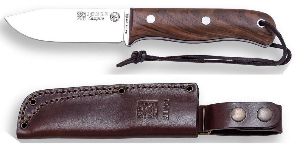 1201247 - COLTELLO BUSHCRAFT E SURVIVAL BS9 CAMPERO ACCIAO MOVA 1.4116 MANICO MICARTA LAMA 10,5 CM PESO 225 GR - COMPLETO DI FODERO PELLE - JOKER CN112