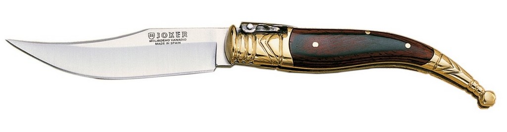 1201318 - COLTELLO CON MANICO STAMINA - VIROLA IN OTTONE - LAMA IN MOLIBDENO VANADIO DA 9 CM - PESO 90 GR - JOKER NR01
