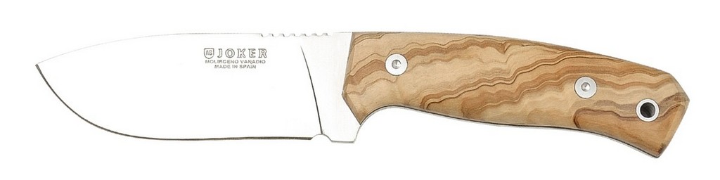 1201412 - COLTELLO CON MANICO OLIVO LAMA 10,5 CM PESO 188 GR - JOKER CO59