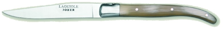 1201442 - COLTELLO CON MANICO IN CORNO DI TORO VIROLA ACCIAIO INOX LAMA 10 CM PESO 65 GR - JOKER CL01