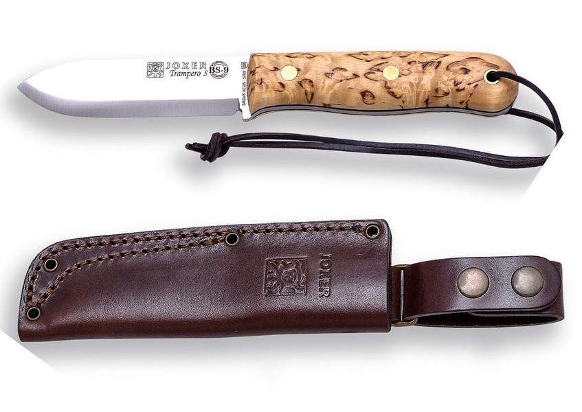 1201445 - COLTELLO BRUSHCRAFT MANICO BETULLA LAMA 10 CM PESO 160 GR - JOKER CL124