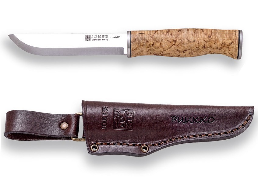 1201474 - COLTELLO BUSHCRAFT JOKER SAMI MANICO IN BETULLA RICCIA - JOKER CL128