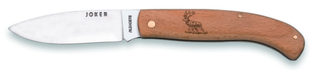 1201717 - COLTELLO CON MANICO IN FAGGIO E DISEGNO CERVO LAMA 8 CM PESO 60 GR - JOKER NH78-2