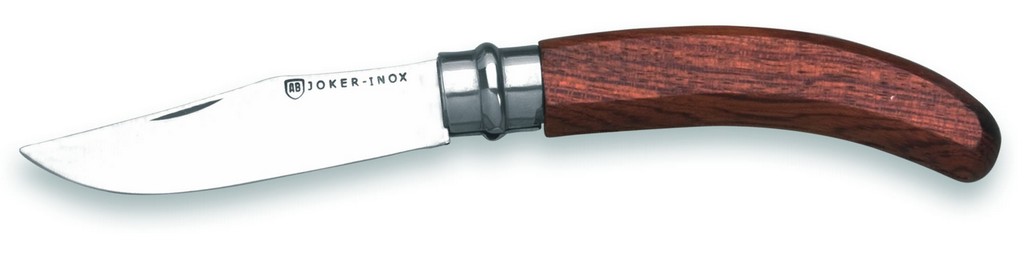 1201791 - COLTELLO CON MANICO IN PALISSANDRO VIROLA IN ACCIAIO LAMA 8 CM - JOKER NB21