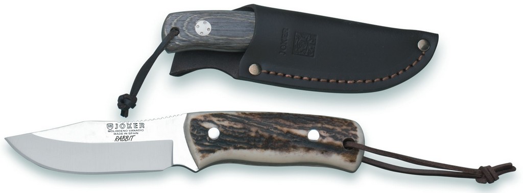 1201896 - COLTELLO BRUSHCRAFT RABBIT CON MANICO LEGNO LAMA 8,5 CM PESO 145 GR - JOKER CC76