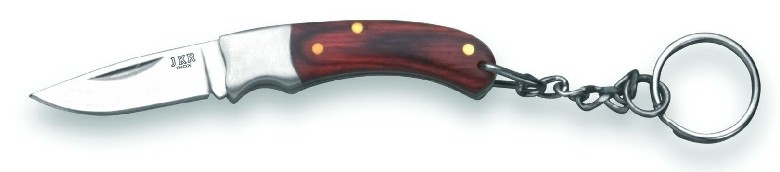 1203032 - COLTELLO PORTACHIAVI CON MANICO LEGNO LAMA 3,5 CM - JKR324