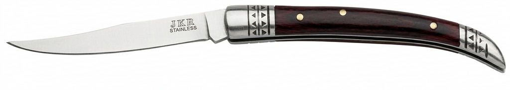 1203110 - COLTELLO STILETTO VIROLA INOX CON MANICO LEGNO LAMA 6 CM - JKR171