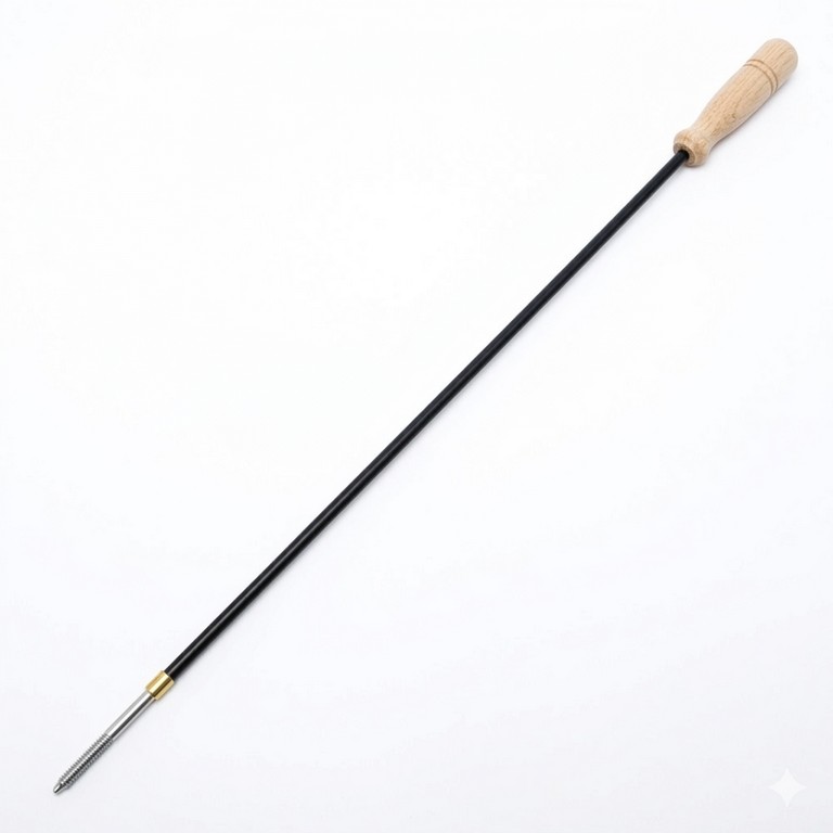 1301106 - BACCHETTONE PER CARABINA E FLOBERT IN ACCIAIO PLASTIF., A 1 PEZZO, DIAM 6 MM, IMPUGN . PLASTICA