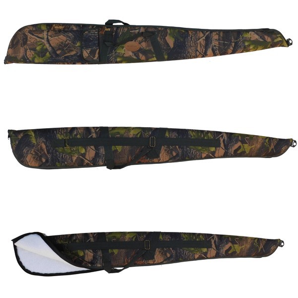 1705040 - FODERO PER FUCILE IN 600D RIPSTOP MIMETICO IMBOTTITO CINGHIA DA TRASP. TASCA LATERALE CM 130X24 - ART. YQGB-001-130 CAMO