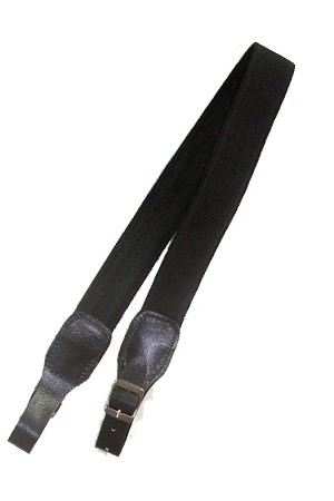 1707013 - CINGHIA - BRETELLA TACTICAL NERA IN CORDURA ELASTICA E RIPORTI IN PELLE - ART. YQ005
