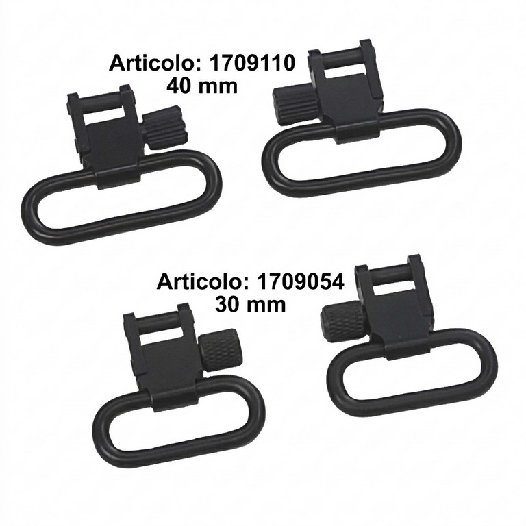 1709054 - COPPIA MAGLIETTA PORTA CINGHIA A SGANCIO RAPIDO - LARGHEZZA 3 CM - ART. RFB-01