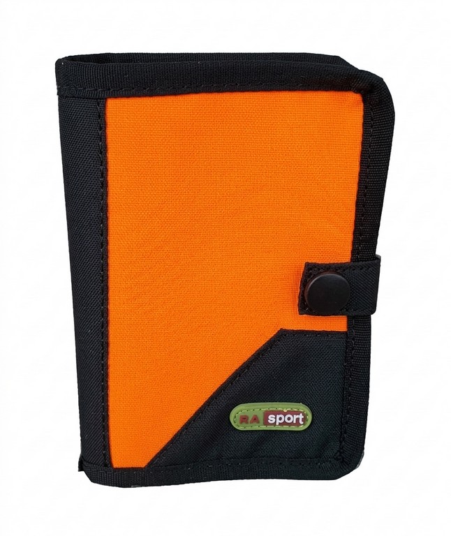1709085 - PORTA LICENZA-DOCUMENTI IN POLIESTERE E PVC ARANCIO CON 8 PAGINE TRASPARENTI - CM 16X11,50 - ART. RD17 ORANGE SMALL
