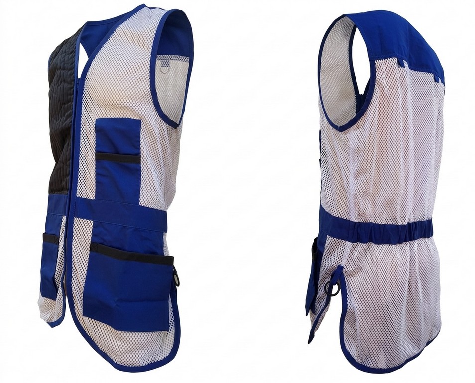 2901002 - GILET DA TIRO TRAP - COL. BLU E BIANCO - CON RIPORTO SU SPALLA - TG M ALLA 3XL - MARTIDEN - SAG NATURE