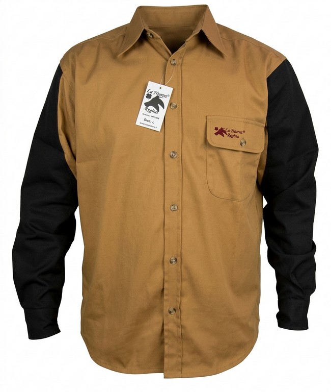 2901006 - CAMICIA CERVATI - MANICHE RINFORZATE  ED IDROREPELLENTI - COLORE KAKI/MARRONE - TG S ALLA  3XL - LA NUOVA REGINA - SAG NATURE