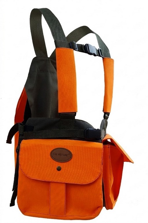 2901014 - TRISACCA ORANGE IN RIP600D - TG UNICA - CARTUCCIERA ELASTICA 10 CELLE PER OGNI TASCA - SAG NATURE