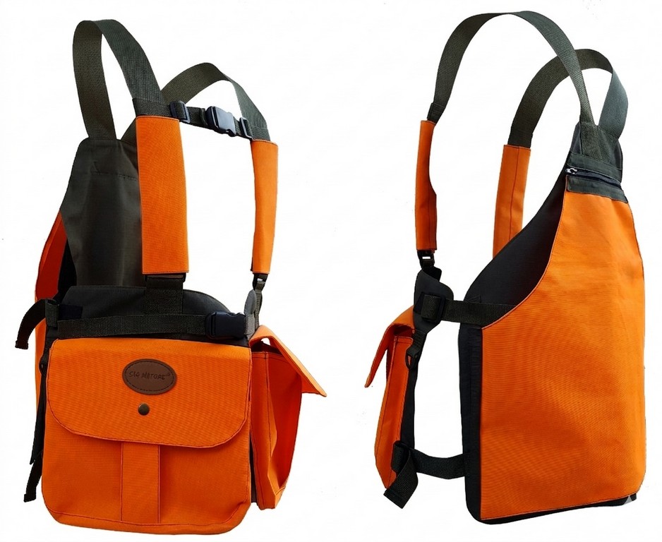 2901014 - TRISACCA ORANGE IN RIP600D - TG UNICA - CARTUCCIERA ELASTICA 10 CELLE PER OGNI TASCA - SAG NATURE