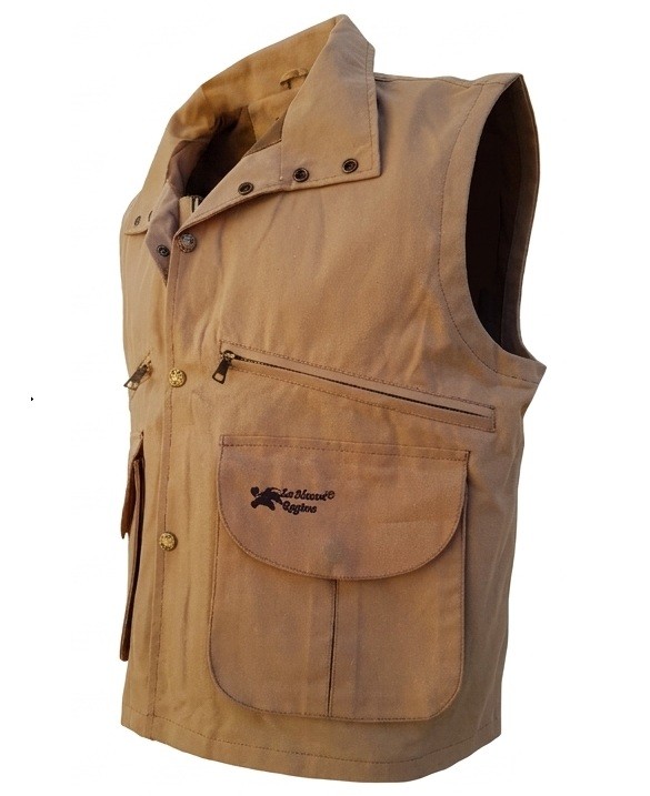 2901031 - GILET WOOD 100% COTONE CERATO - COLORE BEIGE - TG S ALLA 4XL - LA NUOVA REGINA - SAG NATURE