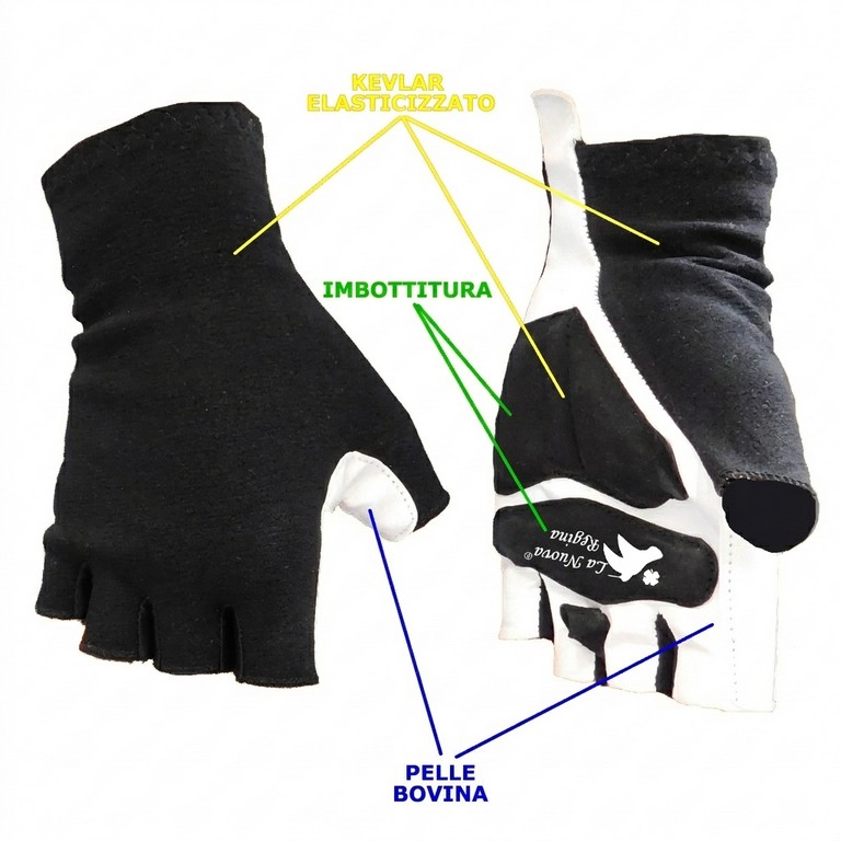 2901095 - GUANTI IN KEVLAR ELASTICIZZATO E PELLE - TG S ALLA XXXL - LA NUOVA REGINA - SAG NATURE