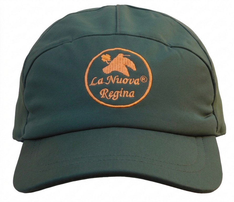 2901102 - CAPPELLO IN SOFTSHELL GREEN E ORANGE CON COPRIORECCHIE IN PILE - TG S ALLA XXXL - LA NUOVA REGINA - SAG NATURE