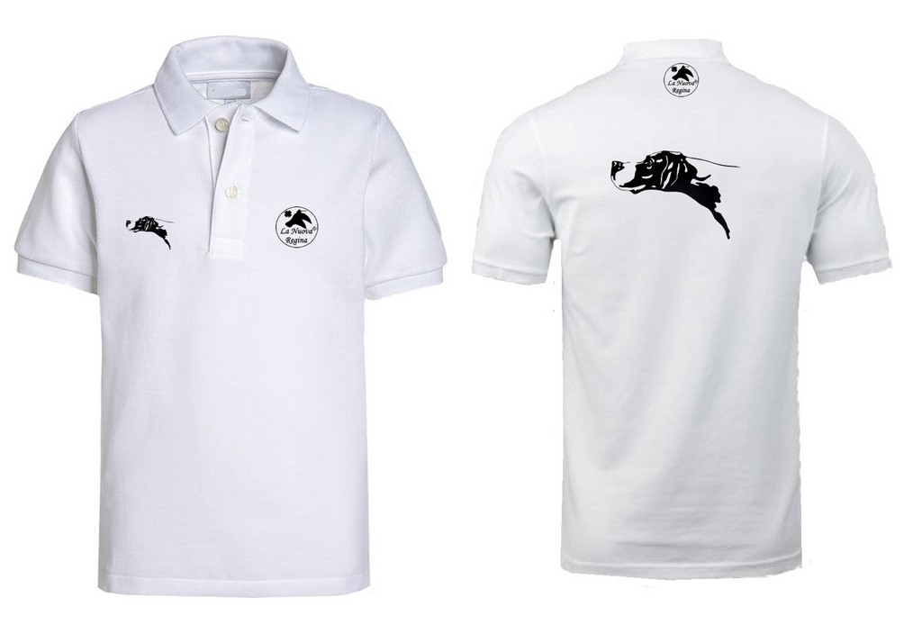 2901105 - T-SHIRT POLO MEZZA MANICA CON RICAMO TESTA POINTER - TG S ALLA XXL - LA NUOVA REGINA - SAG NATURE