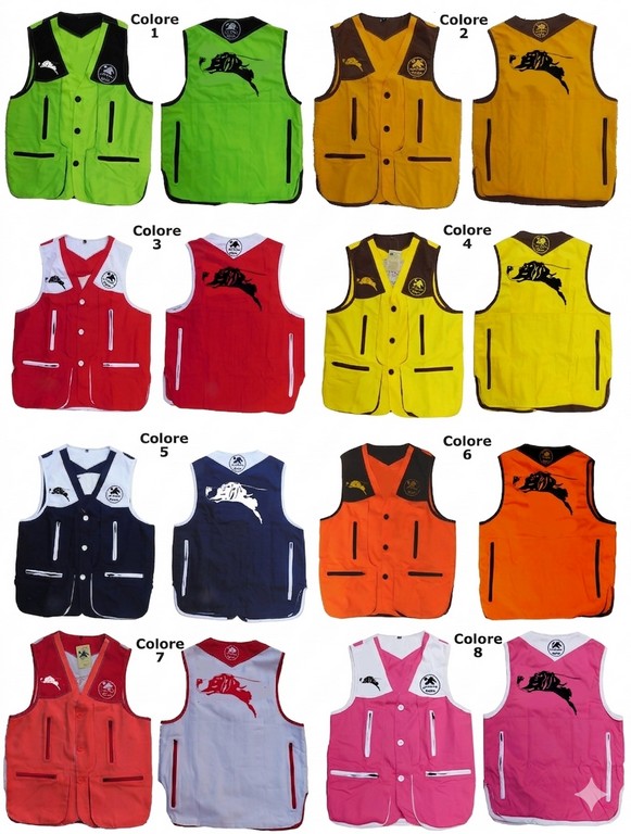 2901109 - GILET DRESSEUR CON RICAMO ÉPAGNEUL BRETON - TG S ALLA 5XL - LA NUOVA REGINA - SAG NATURE