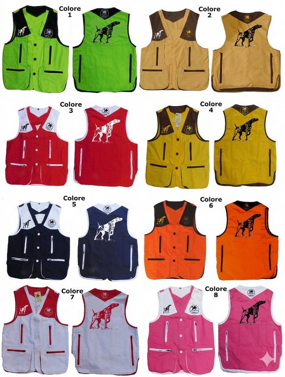 2901110 - GILET DRESSEUR CON RICAMO KURZHAAR - TG XS ALLA 5XL - LA NUOVA REGINA - SAG NATURE