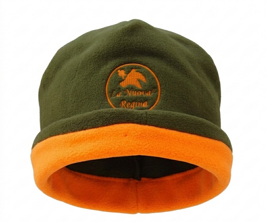 2901117 - CAPPELLO PILE VERDE E ORANGE DOPPIO SPESSORE PER IL FREDDO INTENSO - LA NUOVA REGINA