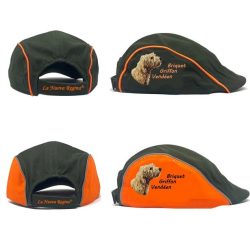 2903022 - CAPPELLO COPPOLA CON RICAMO BRIQUET GRIFFON VENDEEN - VERDE O VERDE ARANCIONE - LA NUOVA REGINA