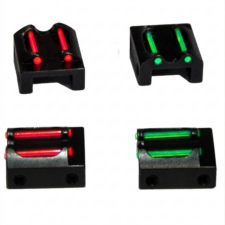 3004001 - TACCA DI MIRA QUICLY FLASH IN FIBRA OTTICA PER BINDELLE COMPLETA DI VITI E BRUGOLA PER FISSAGGIO - COLORE ROSSO O VERDE