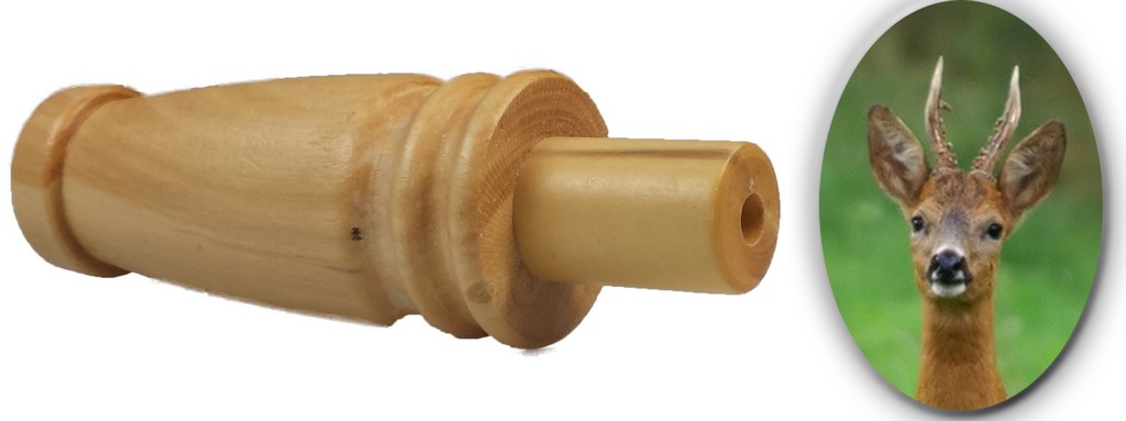 4202019 - RICHIAMO A FIATO PER CAPRIOLO - LUNGHEZZA 9 CM - LARGHEZZA 3 CM - PESO 37 GR- IN BLISTER