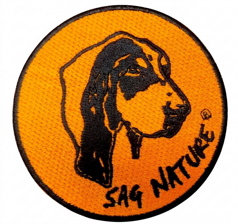 4901008 - PATCH TOPPA TESTA CANE GASCOGNE SANITONGEOIS - DIAMETRO 8,5 CM - SAG NATURE