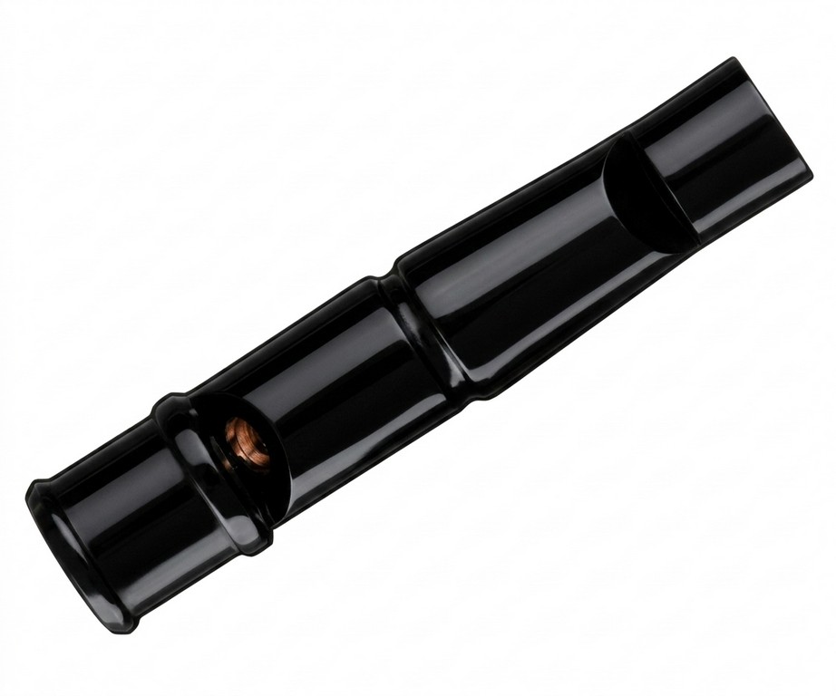 5401001 - FISCHIETTO DOPPIO CON DUE TONI IN CORNO DI BUFALO (TRILLO E FISCHIO) COMPLETO DI LACCETTO  - LUNGH 6,0 CM - SAG NATURE