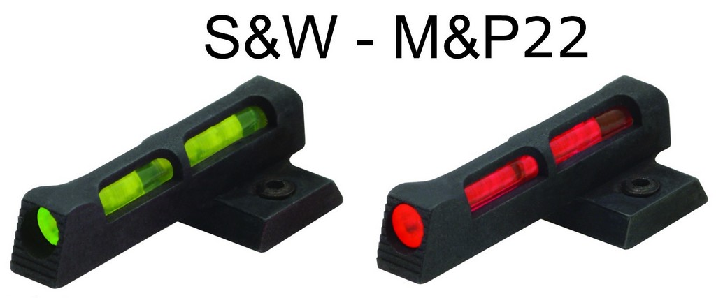 5701146 - SET MIRINI ANTERIORI INTERCAMBIABILI IN FIBRA ROSSA, VERDE E BIANCA E CHIAVE PER SOSTIT. PER PISTOLA SMITH & WESSON M&P22 - HI-VIZ – MP2012