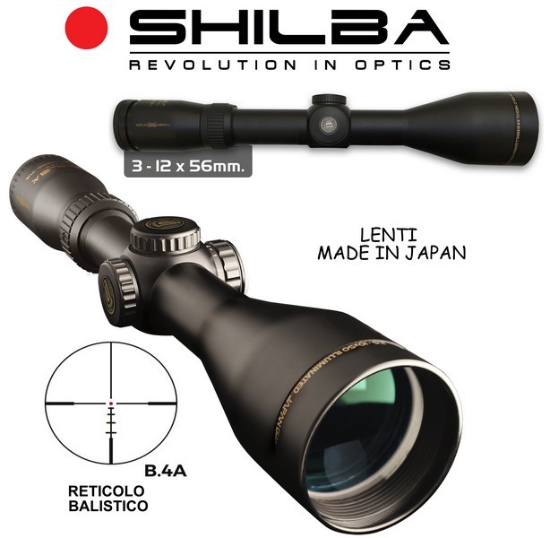 6101014 - OTTICA GOLD MEDAL 2,5-10 X 50MM - RETICOLO BALISTICO B.4A - TUBO 30MM A RIEMPIMENTO DI AZOTO - LENTI MADE IN JAPAN - SHILBA - 152353