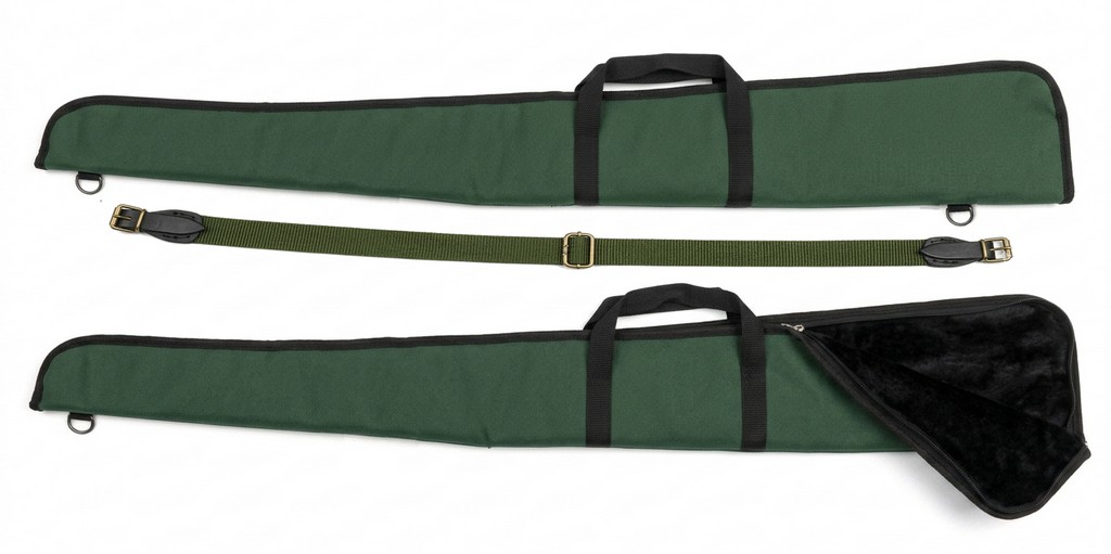 0301032 - FODERO PER FUCILE IN CORDURA 1/2 ZIP IMBOTTITO CON MANICO, ATTACCO TRACOLLA E TRACOLLA REGOLABILE - LUNGHEZZA 130 CM - SAG NATURE