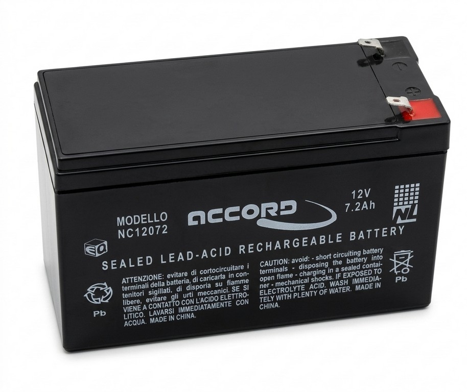 0801012 - BATTERIA A SECCO 12V/7,2Ah VARIE MARCHE