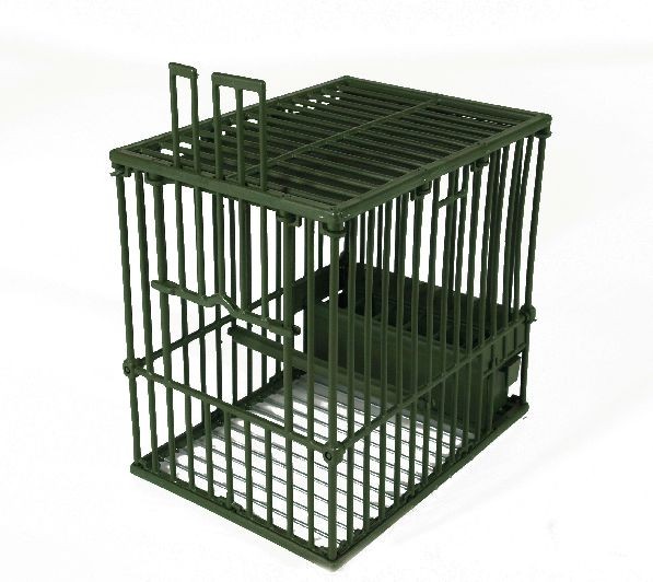 0803036 - GABBIA MINI ALLODOLA ALTA CON TELA CON FONDO INOX 23X17X22H
