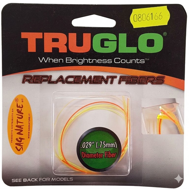 0806166 - SET FIBRA OTTICA PER MIRINI .029" (0.75mm) - 1 ROSSA - 2 VERDI - 2 GIALLE - TG08A - TRUGLO