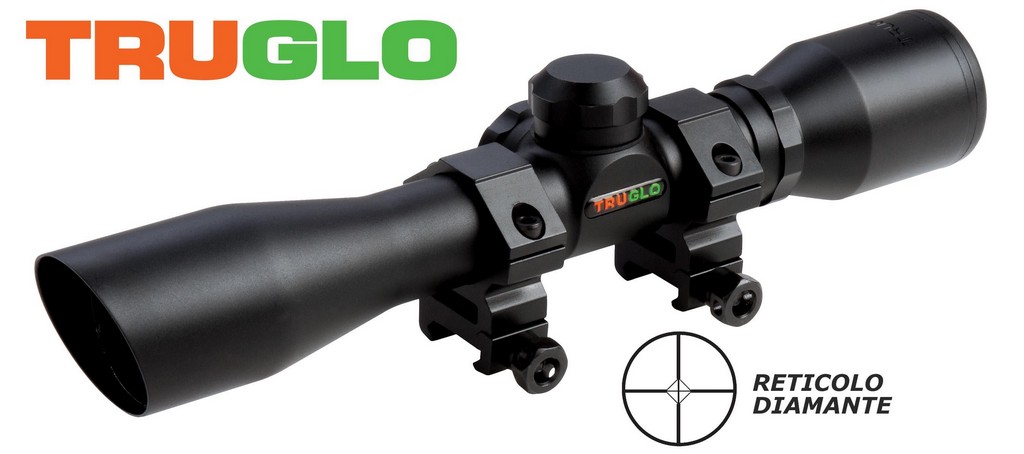 0806270 - OTTICA COMPATTA 4X32 CON RETICOLO DIAMANTE COMPLETA DI ATTACCHI WEAVER - TG8504BD - TRUGLO